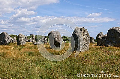 Carnac megaliths Stock Photo