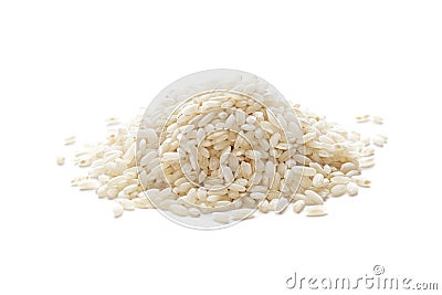 Risotto Rice on White Stock Photo