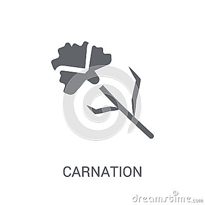 Carnation icon. Trendy Carnation logo concept on white background from Nature collection Vector Illustration