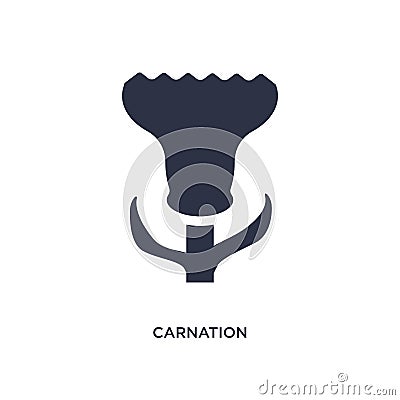 carnation icon on white background. Simple element illustration from nature concept Vector Illustration