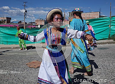 Carnaval de Blancos y Negros in Chachagui Editorial Stock Photo