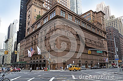 Carnegie Hall building in New York City Editorial Stock Photo