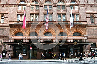 Carnegie Hall facade Editorial Stock Photo