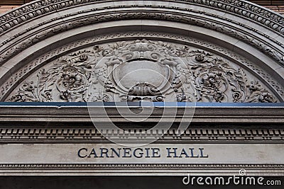 Carnegie Hall in New York Editorial Stock Photo