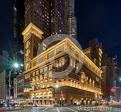 Carnegie Hall in New York Editorial Stock Photo