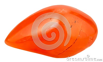 Carnelian (cornelian) mineral tumbled gemstone Stock Photo