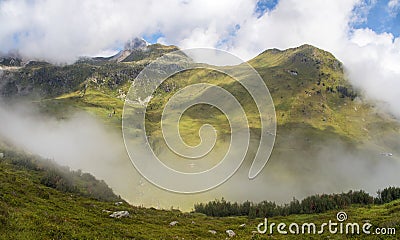 Carnic Alps Clouds Carnian Alps mountains Stock Photo