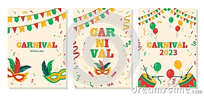 Carnival banner set Vector Illustration