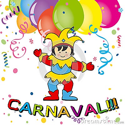 Carnival card Vector Illustration