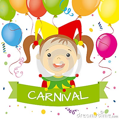 Carnival card Vector Illustration