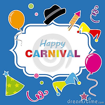 Carnival card Vector Illustration