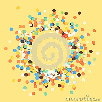 Carnival colorful paper confetti background Stock Photo