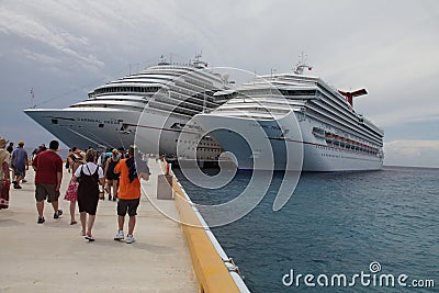 Carnival Cruise Ships Editorial Stock Photo