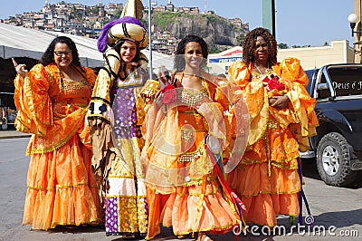 Carnival dancers in Samba City Editorial Stock Photo
