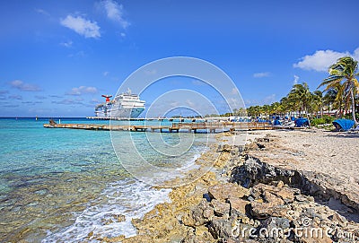 Carnival Elation Docked At The Port In Grand Turk Editorial Stock Photo