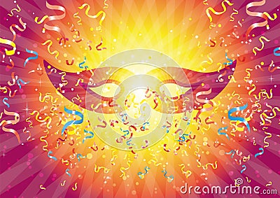 Carnival explosion 3 mask Vector Illustration