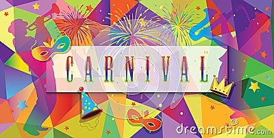 2023 Carnival Festival Modern poster wallpaper sign Vector Illustration