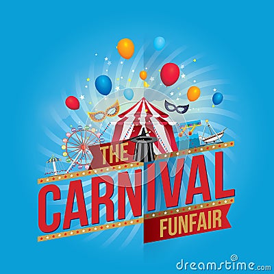 Carnival and funfair Vector Illustration