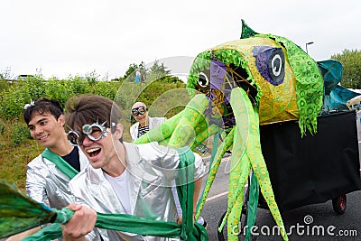 Carnival of the giants festival parade in Telford Shropshire Editorial Stock Photo