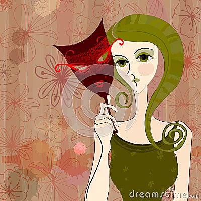 Carnival girl Vector Illustration