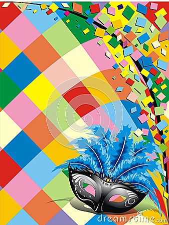 Carnival Mask Background Stock Photo