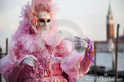 Carnival mask in Venice Editorial Stock Photo