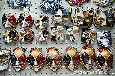 Carnival masks as souvenirs, Venice Stock Photo