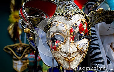 A beautiful carnival mask from venice Italy Editorial Stock Photo