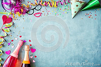 Carnival or New Years border background Stock Photo