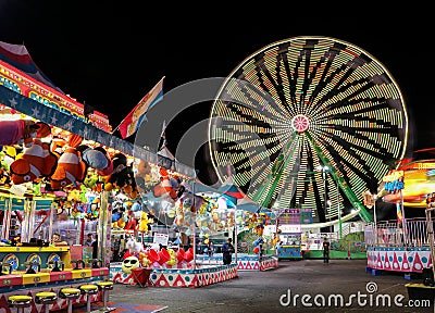 Carnival at Night Editorial Stock Photo