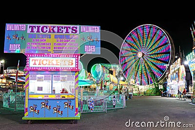 Carnival at Night Editorial Stock Photo