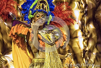 Carnival Samba Dancer Brazil Editorial Stock Photo