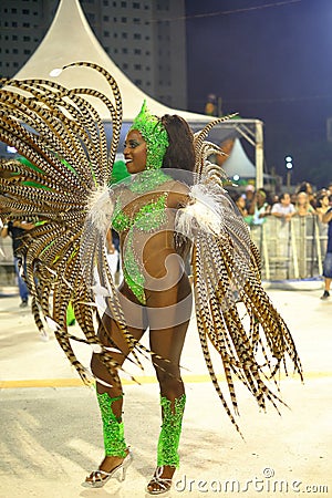 Scenes of Carnaval 2020 in Santos Editorial Stock Photo