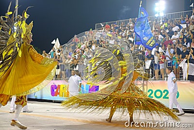 Scenes of Carnaval 2020 in Santos Editorial Stock Photo