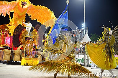 Scenes of Carnaval 2020 in Santos Editorial Stock Photo