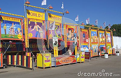Carnival Sideshow Midway Banner Editorial Stock Photo