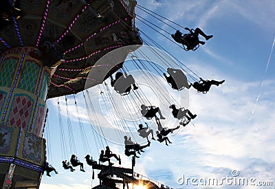 Carnival swing ride Stock Photo