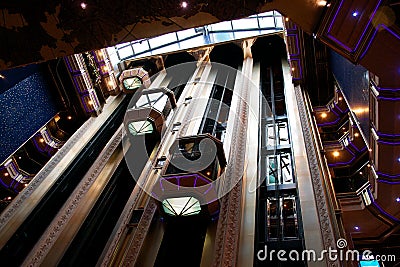 Carnival Triumph Main Elevators Editorial Stock Photo