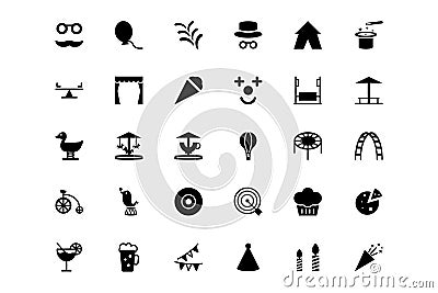 Carnival Vector Icons 3 Stock Photo