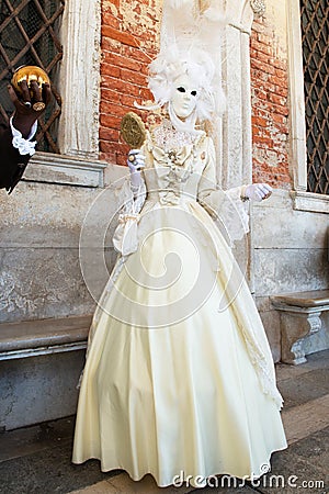 Carnival of Venice. Colorful carnival masks at a traditional festival in Venice, Italy. Beautiful mask Stock Photo