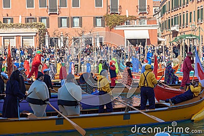 Carnival venice historic city with its canals Editorial Stock Photo