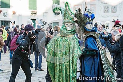 Carnival in Venice. Italy Editorial Stock Photo