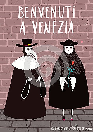 Carnival of Venice poster Vector Illustration
