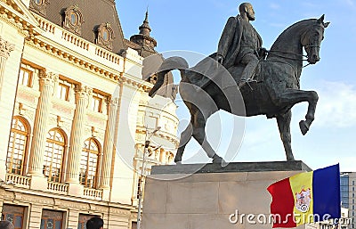 Carol I statue Editorial Stock Photo