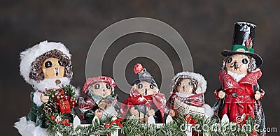 Carol Singers ornaments Stock Photo