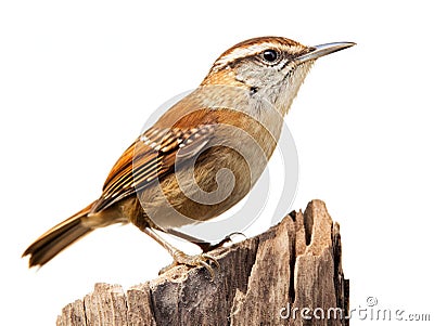 Carolina Wren isolated Cartoon Illustration