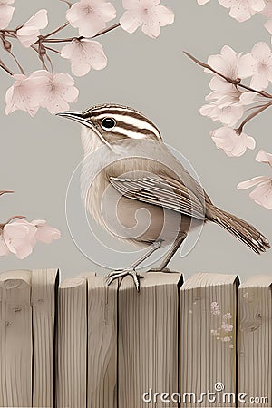 Carolina Wren in Japan Stock Photo