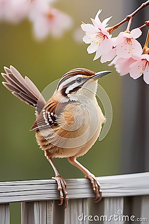 Carolina Wren in Japan Stock Photo