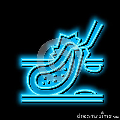 carotid endarterectomy neon glow icon illustration Vector Illustration