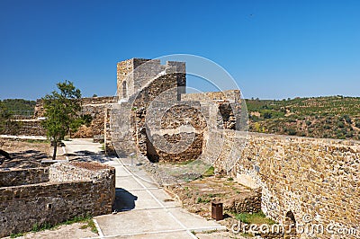 The Carouche Tower of the Mertola Castle. Mertola. Portugal Stock Photo